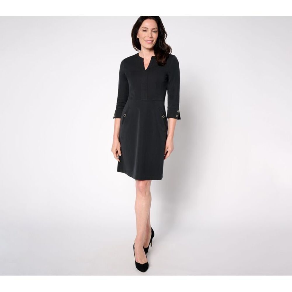 SUNNYLiFE Women's Dress Sz 12 Lady Pockets Black A682608